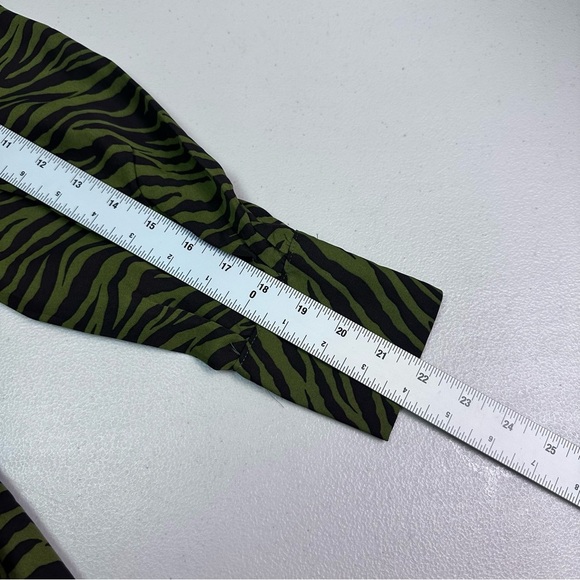 Moon River Green Long Sleeve Gown with V-neck - Picture 8 of 8